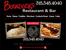 Tablet Screenshot of boondocksrestaurantandbar.com